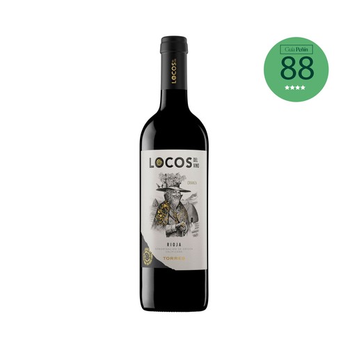 LOCOS DEL VINO Vino tinto crianza con D.O. Ca. Rioja botella 75 cl.