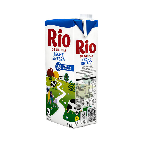 RIO Leche de vaca entera de origen 100% español RIO 1.5 l.