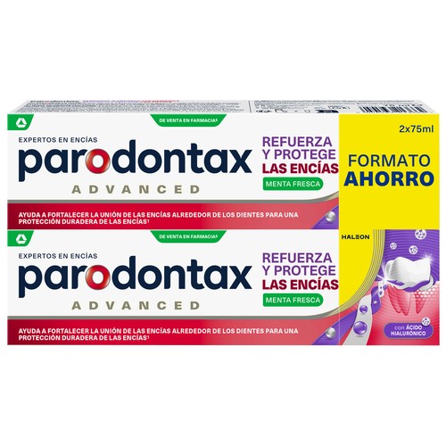 PARODONTAX  Refuerza y protege Pasta de dientes para personas con sensibilidad y problemas de encías 2 x 75 ml.