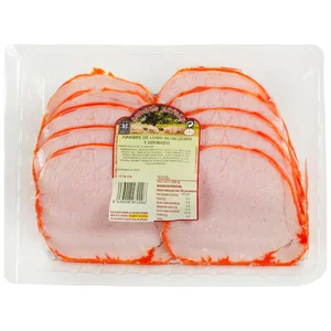 Fiambre de lomo semicocido y adobado, cortado en lonchas CAYSAN 350 g.