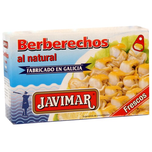 JAVIMAR Berberechos pequeños al natural lata de 63 g.