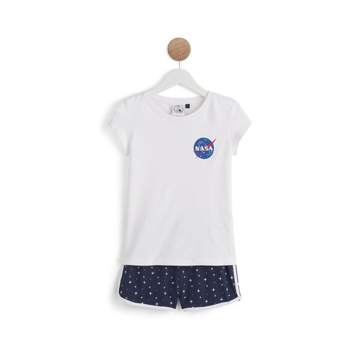 Pijama corto para niña NASA, talla 12.