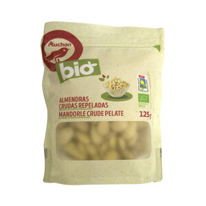 ALCAMPO ECOLÓGICO Almendras crudas repeladas ALCAMPO ECOLÓGICO 125 g.