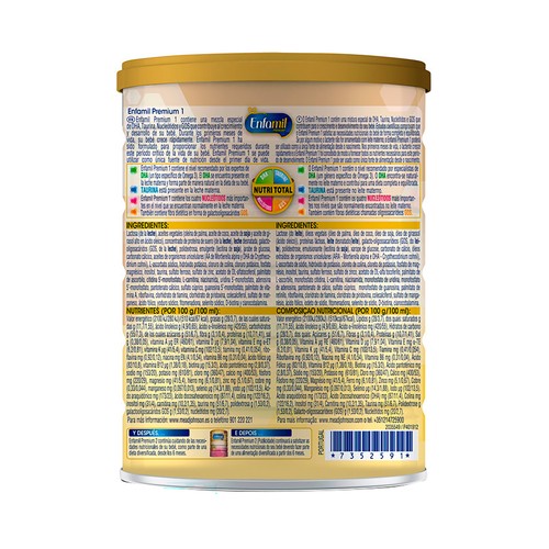 ENFAMIL Premium complete Leche (1) de inico, para recién nacido de de 0 a 6 meses 800 g.