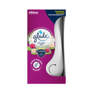 GLADE Relaxing zen Ambientador + recambio con fragancia infusionada con aceites esenciales 18 ml.