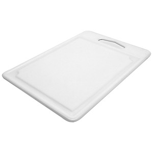 Tabla de cortar de polipropileno color blanco, 30x20cm. ACTUEL.