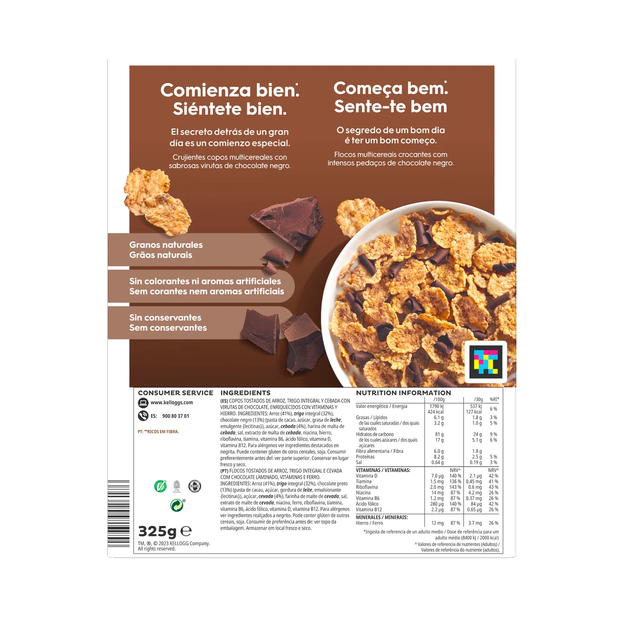 KELLOGG"S SPECIAL K Cereales con chocolate negro 325 gr.