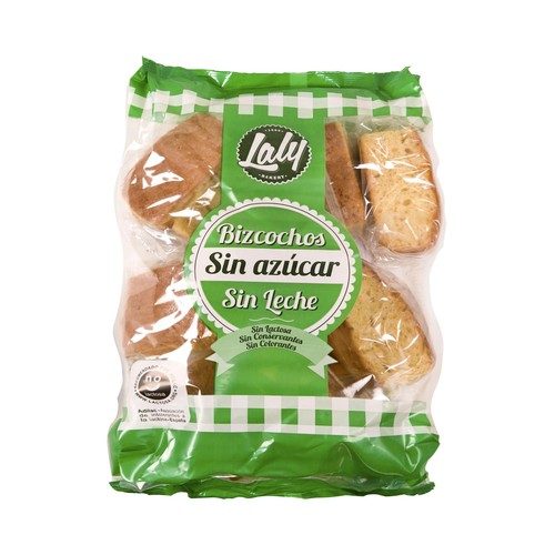 Bizcochos sin azúcar añadido, sin lactosa LALY 500 g.