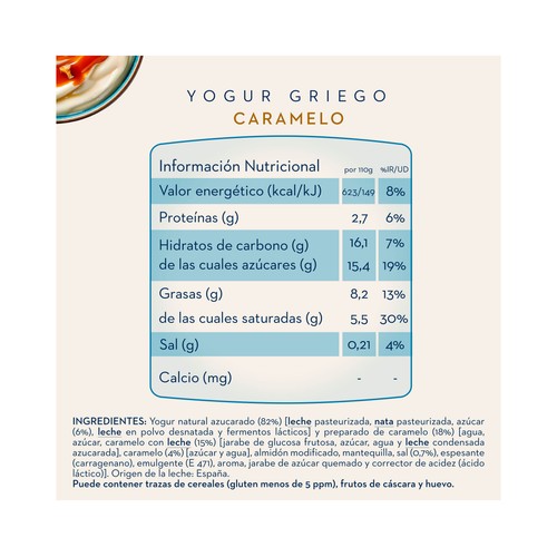 OIKOS Yogur griego con caramelo de Danone 2 x 110 g.