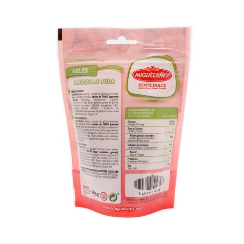 MIGUELAÑEZ Regaliz ladrillo pica 165 g.