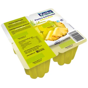KAIKU Postre gelificado con sabor a piña KAIKU 4 x 100 g.