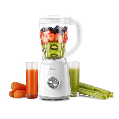 Batidora de vaso QILIVE Q.5176, 500W, 2 velocidades + Pulse, jarra de 1,5L.