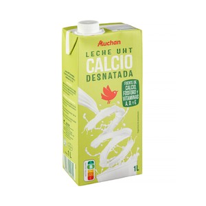 precios Auchan Leche Desnatada De Vaca, Enriquecida Con Calcio 1 L Producto Alcampo. en Alcampo