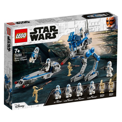 Juego de contrución Soldados Clon de la Legión 501 con 285 piezas, LEGO Star Wars 75280.