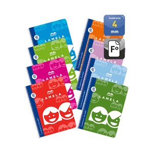 Imagen de Cuaderno A4 con cuadrícula de 4mm de tapa blanda y 80 hojas. EDITORIAL LAMELA.