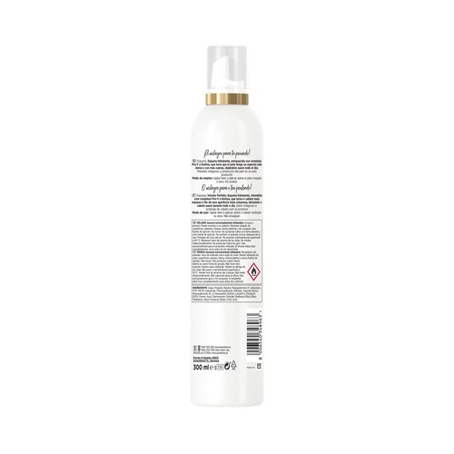 PANTENE Espuma fijadora (03 - media) hidratante, para un peinado con volumen PANTENE Volumen perfecto 300 ml.