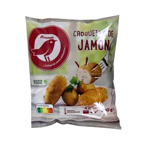 AUCHAN Croquetas ultracongeladas de jamón 500 g. Producto Alcampo