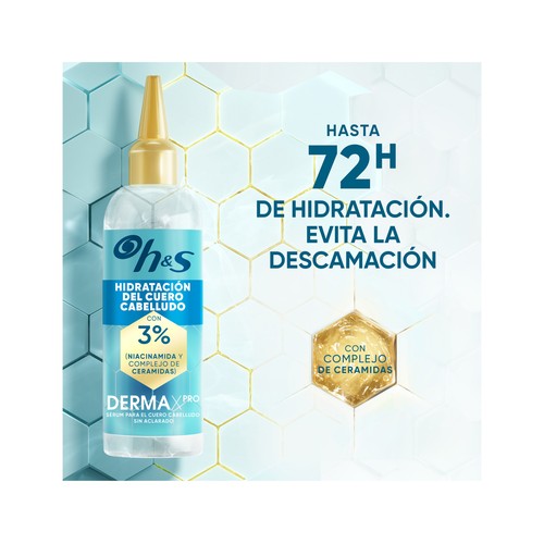 H&S Derma xpro Sérum capilar sin aclarado que ayuda a hidratar el cuero cabelludo 145 ml.
