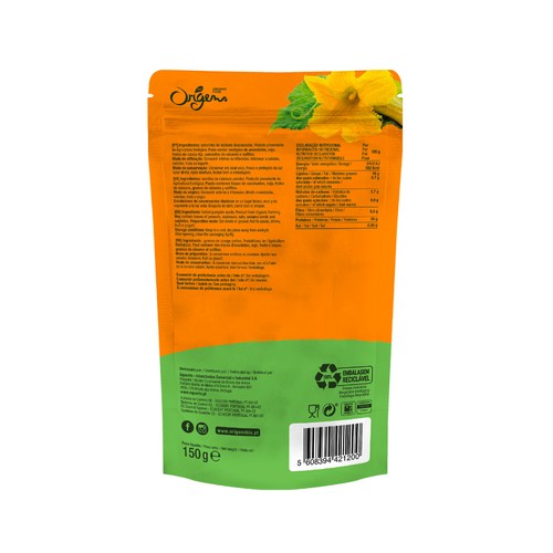 ORIGENS Semillas de calabaza ecológicas 150 g.