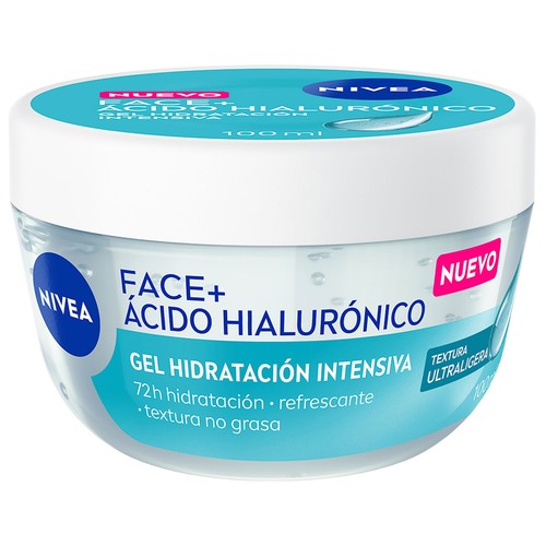 NIVEA Face+ Crema facial hidratanción intensa (hasta 72 horas), con ácido Hialurónico 100 ml.