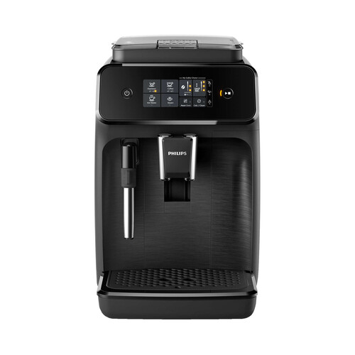 Cafetera espresso superautomática PHILIPS EP1220/00, café en grano y molido, molinillo, capacidad 1,8L, espumador.
