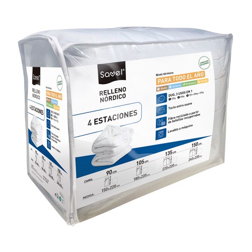 Relleno nórdico 4 estaciones cama 105cm, SAVEL.