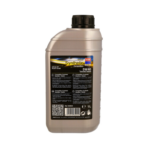 Aceite sintético para vehículos con motores de gasolina y diésel KRAFTT Gold 1 litro.
