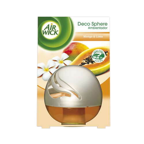 AIR WICK Ambientador en forma de bola, aroma de mango y lima AIR WICK 75 ml.