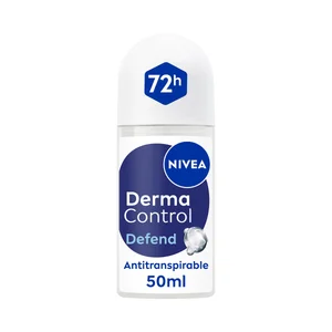 NIVEA Derma control defend Desodorante roll on unisex, antitranspirante hasta 72 horas 50 ml.