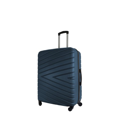 Maleta mediana rígida de color azul de 75 cm y 4 ruedas ABS, AIRPORT ALCAMPO Diago.
