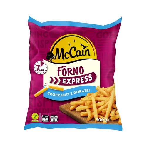 McCAIN Patatas prefritas y ultracongeladas, especiales para hacer sin aceite en el horno Forno express 500 g.
