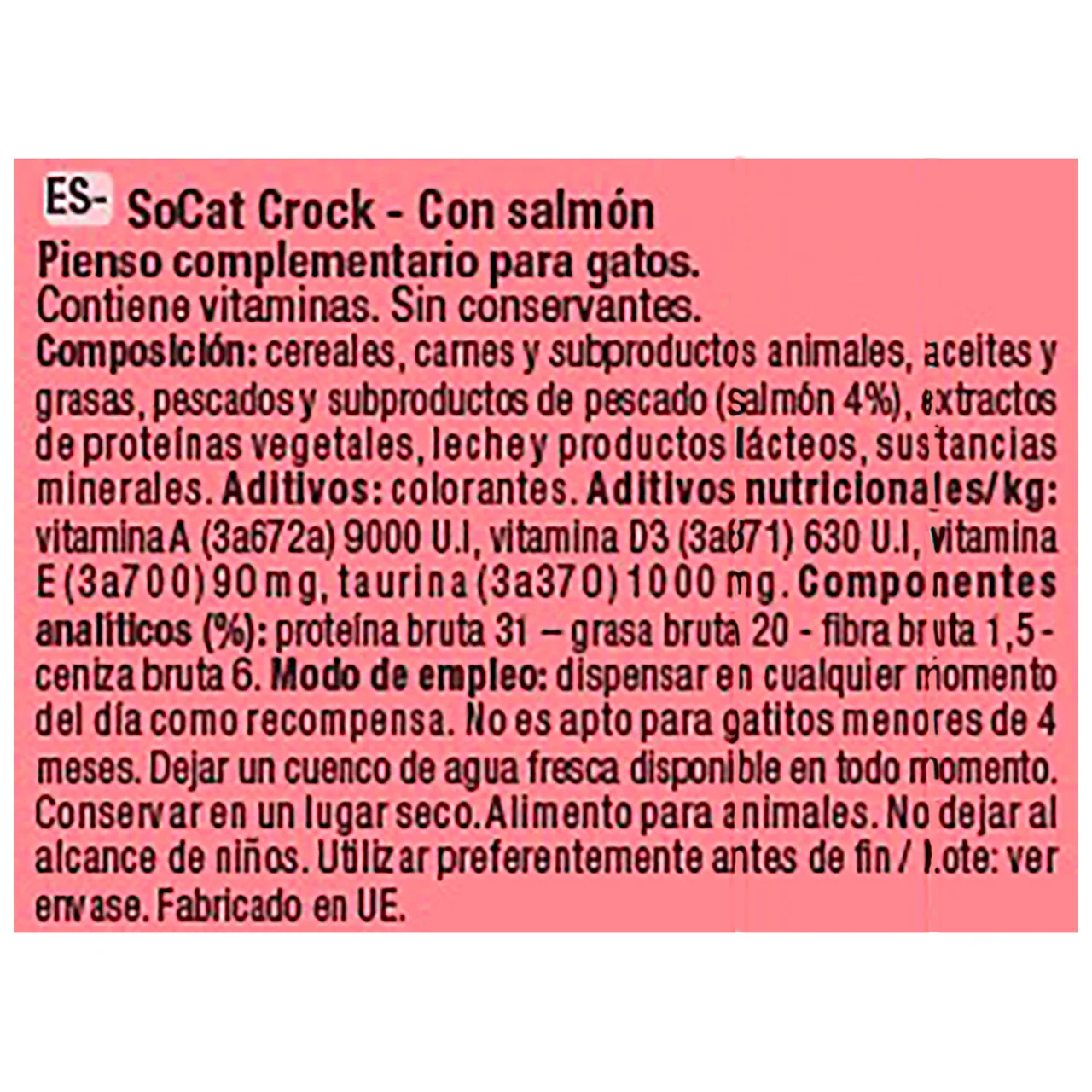 Crock Snack sabor salmón 60 g.