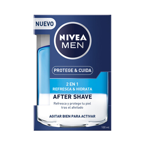 NIVEA Loción after shave que refresca y protege la piel NIVEA Men protege & cuida 100 ml.