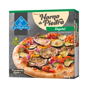 Pizza congelada vegetal al horno de piedra 430 g.