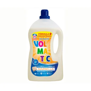 VOLMATIC Detergente líquido concentrado con jabón de Marsella 80 lavados, 4 l.