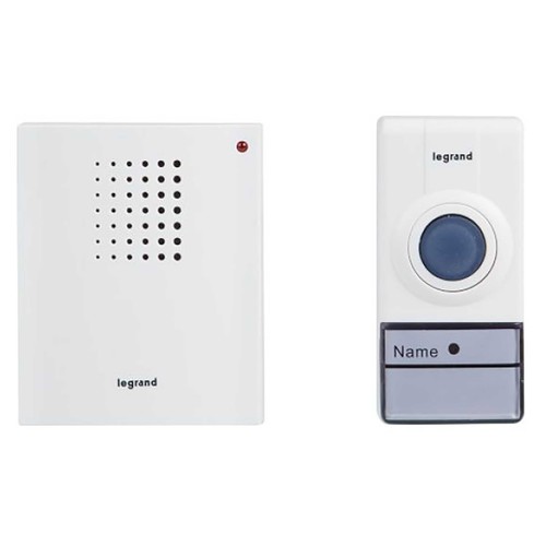 Timbre de puerta inalámbrico, con 1 emisor y 1 receptor LEGRAND 94251,