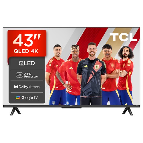 Televisión de 109cm (43") QLED TCL 43T69C, 4K, GOOGLE Tv, Dolby vision / Atmos, 3xHDMI, USB, 60HZ