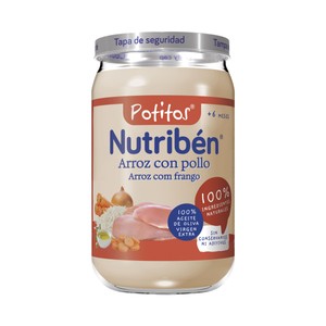 NUTRIBÉN Potitos® de arroz con pollo, a partir de 6 meses 235 g.