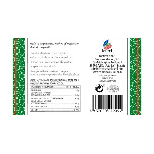 LAUREL Fabada asturiana 420 g.