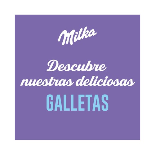 MILKA Sensations galleta con Pepitas de Chocolate y Relleno de Chocolate con Leche de los Alpes paquete 300 g.