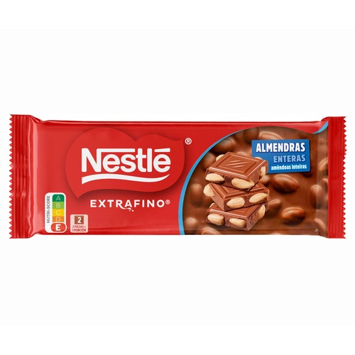 NESTLÉ Chocolate con leche con almendra entera 100 g.