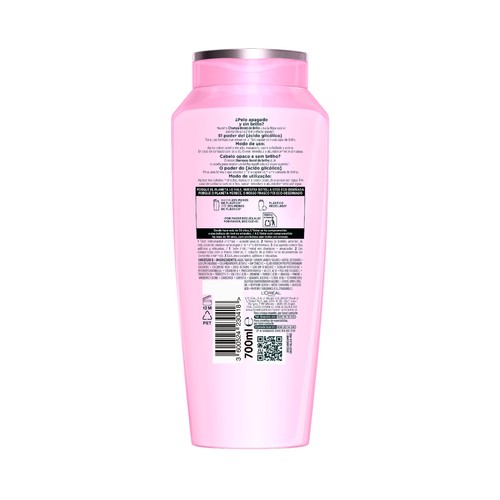 ELVIVE Glycolic gloss Champú con ácido glicólico para cabellos apagados y sin brillo 700 ml.