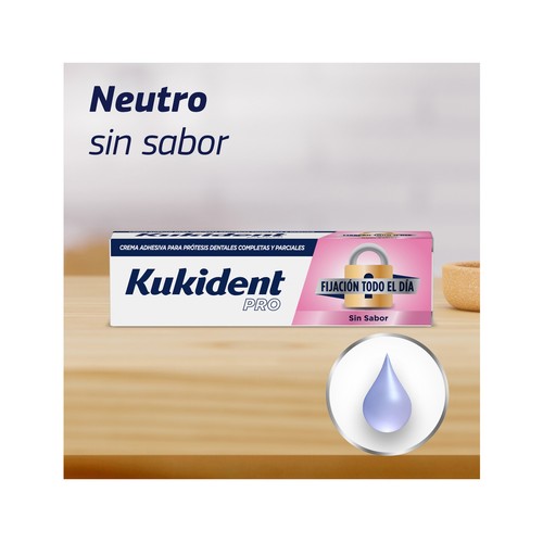 KUKIDENT Pro Crema adhesiva para prótesis dental, sin sabor 47 g