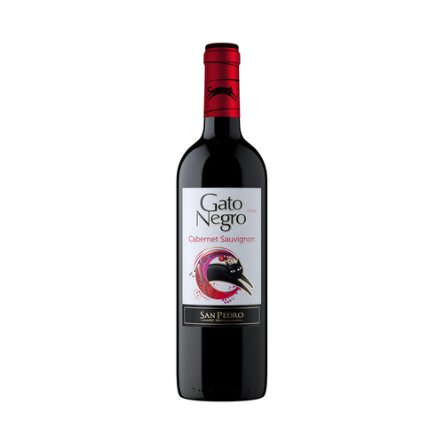 GATO NEGRO  Vino tinto elaborado en Chile botella de 75 cl.