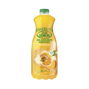DON SIMON Néctar sin azúcar añadido tropical botella de 1,5 l.