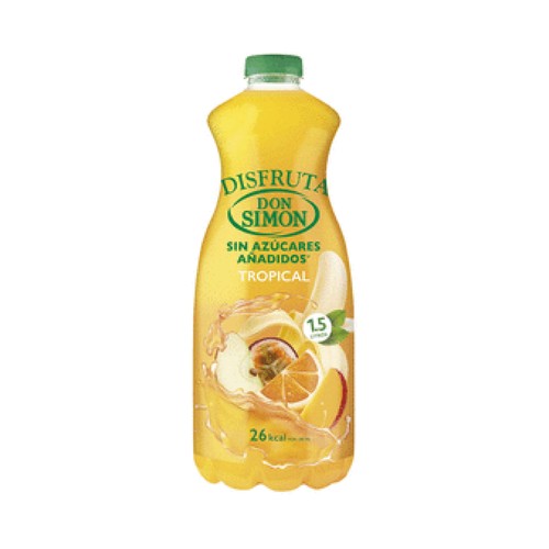 DON SIMON Néctar sin azúcar añadido tropical botella de 1,5 l.