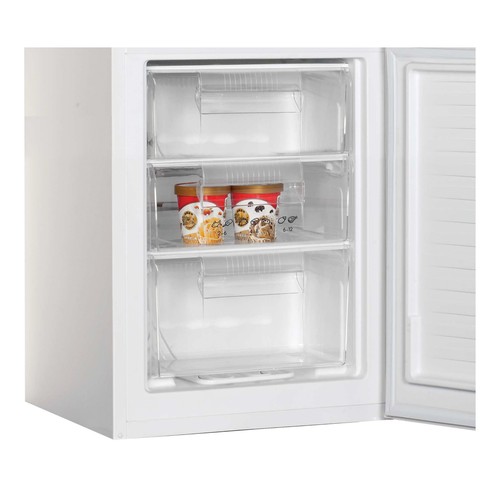 Frigorífico combi 180cm CANDY CCH1S 518EW, cíclico, clasificación energética: E, H: 180cm A: 55cm, F: 56cm, capacidad total: 262L.