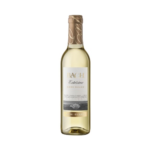 BACH EXTRISIMO Vino blanco semi-dulce con demonación de origen Catalunya BACH Extrisimo botella de 37.5 cl.