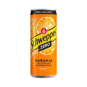 SCHWEPPES ZERO Refresco de naranja Zero lata de 33 cl.