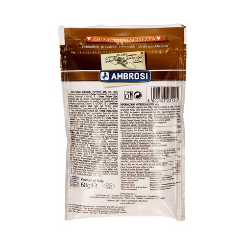 AMBROSI Queso rallado Grana Padano 60 g.